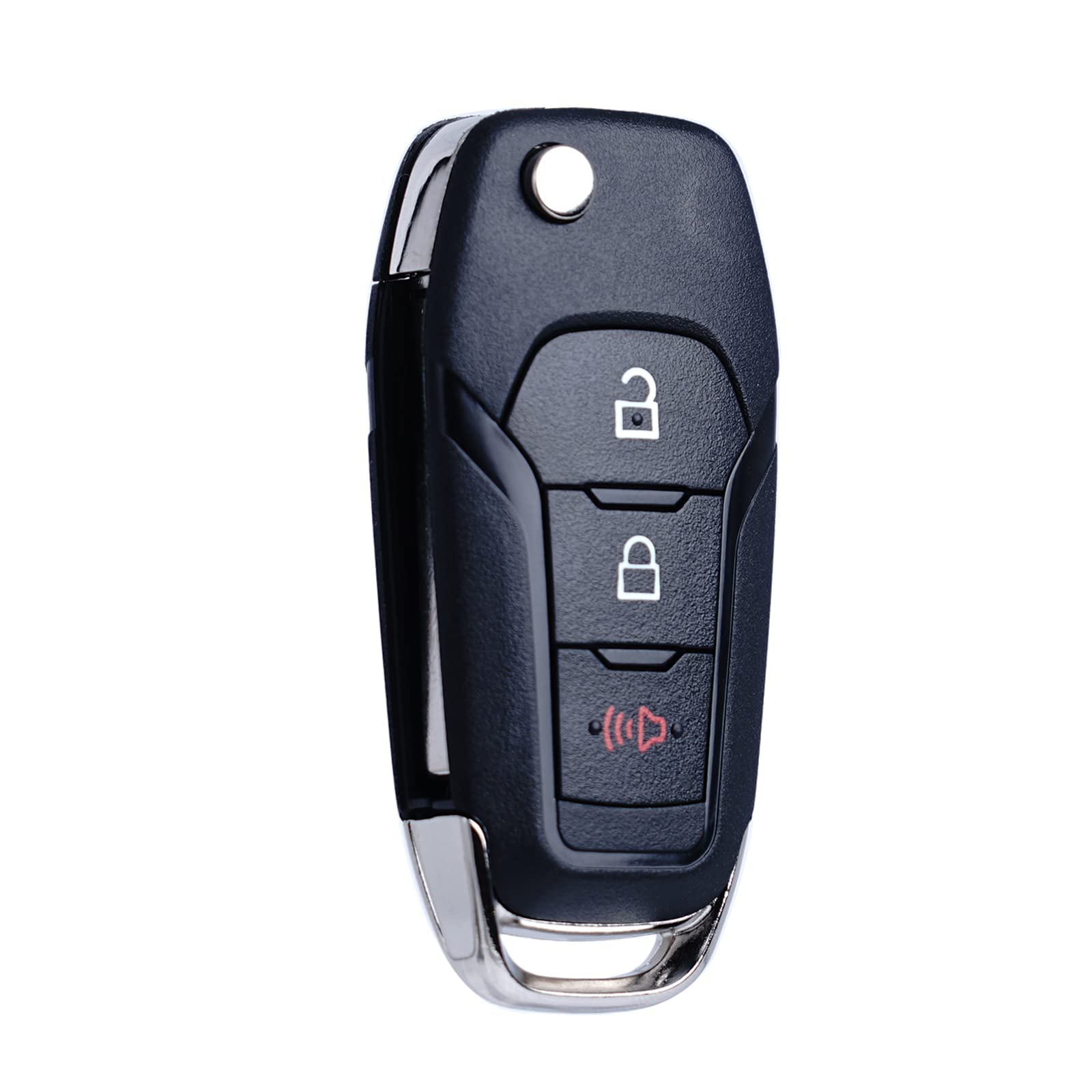 MechanMagic Llavero Plegable de Repuesto Compatible con Ford F-150 F-250 F-350 2015-2022 Explorer (2016-2022) F-350 F-450 Ranger Ecosport Bronco Llave de Encendido Entrada sin Llave Control Remoto
