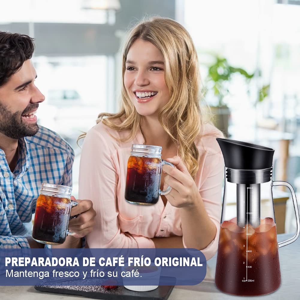Cafetera SKM-MX Acero Inoxidable Vidrio con Filtro Extraíble Hermética 1.2L