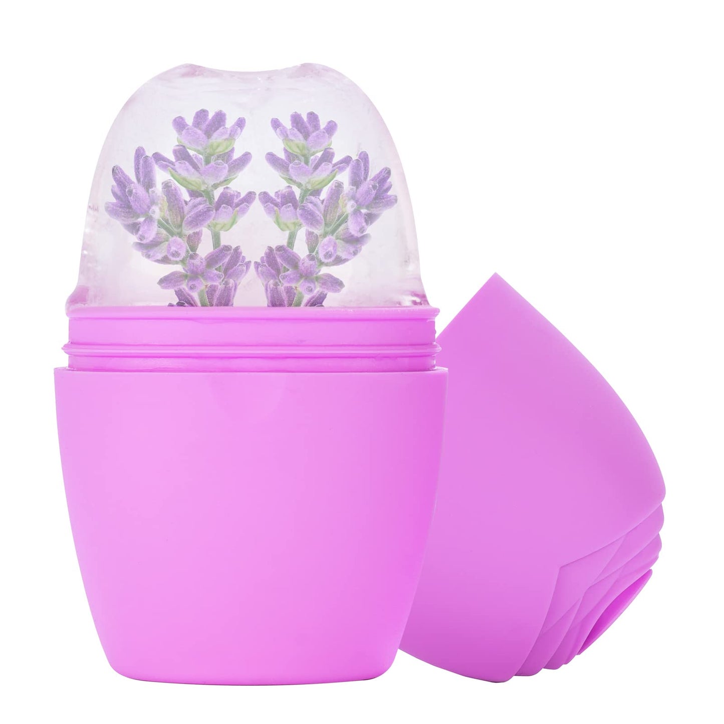 Evmliy - Rodillo de hielo de silicona de grado alimenticio para tonificar la piel, rodillo de hielo reutilizable para aliviar la hinchazón de la cara y los ojos, molde de rodillo de hielo para cara y cuello, rodillo facial para eliminar líneas finas, hinc