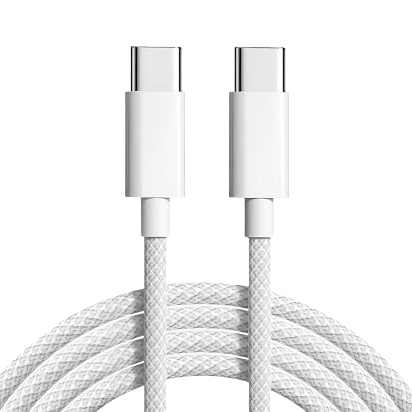 Cable USB C Yoele Blanco Carga Rápida Trenzado 1M 60W para iPhone, Galaxy y más