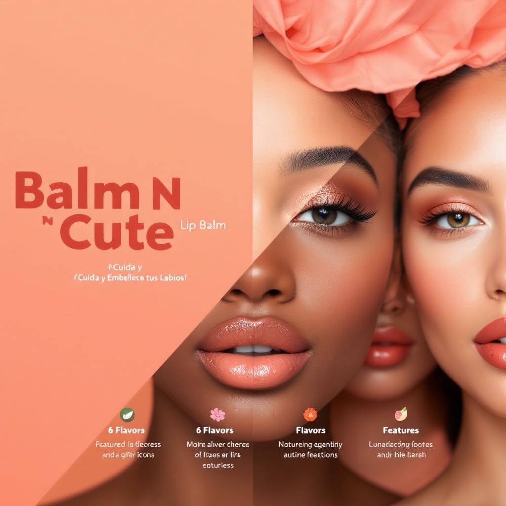 Balm N' Cute Bálsamo Labial de Beauty Creations - ¡Cuida y Embellece tus Labios! (Fruit Punch)