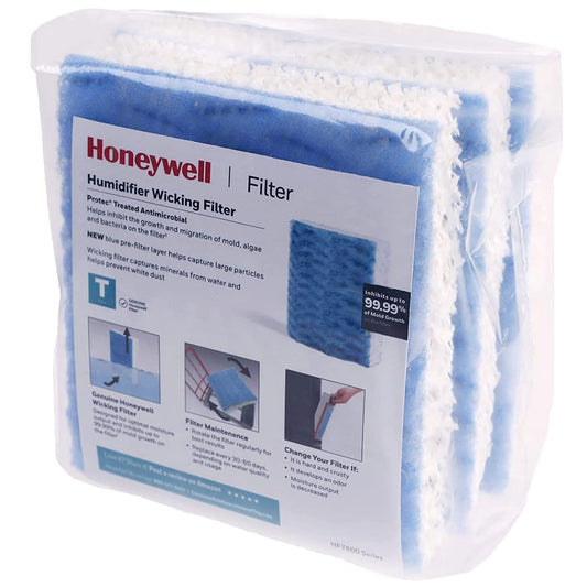 Honeywell - Filtro absorbente de repuesto T, paquete de 3, blanco, 3 unidades