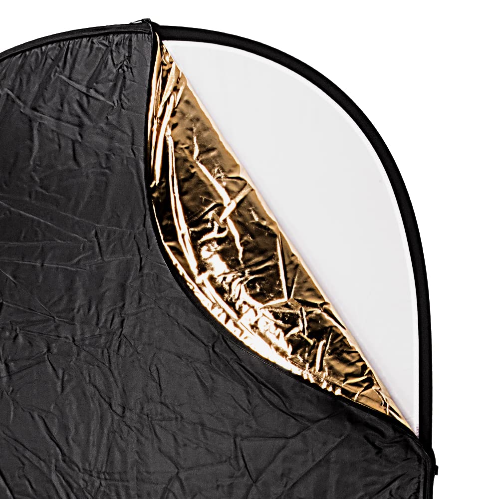 Fotodiox Pro 48x72" 5-in-1 Collapsible Oval Reflector, Silver/Gold/Black/White/Diffuser
