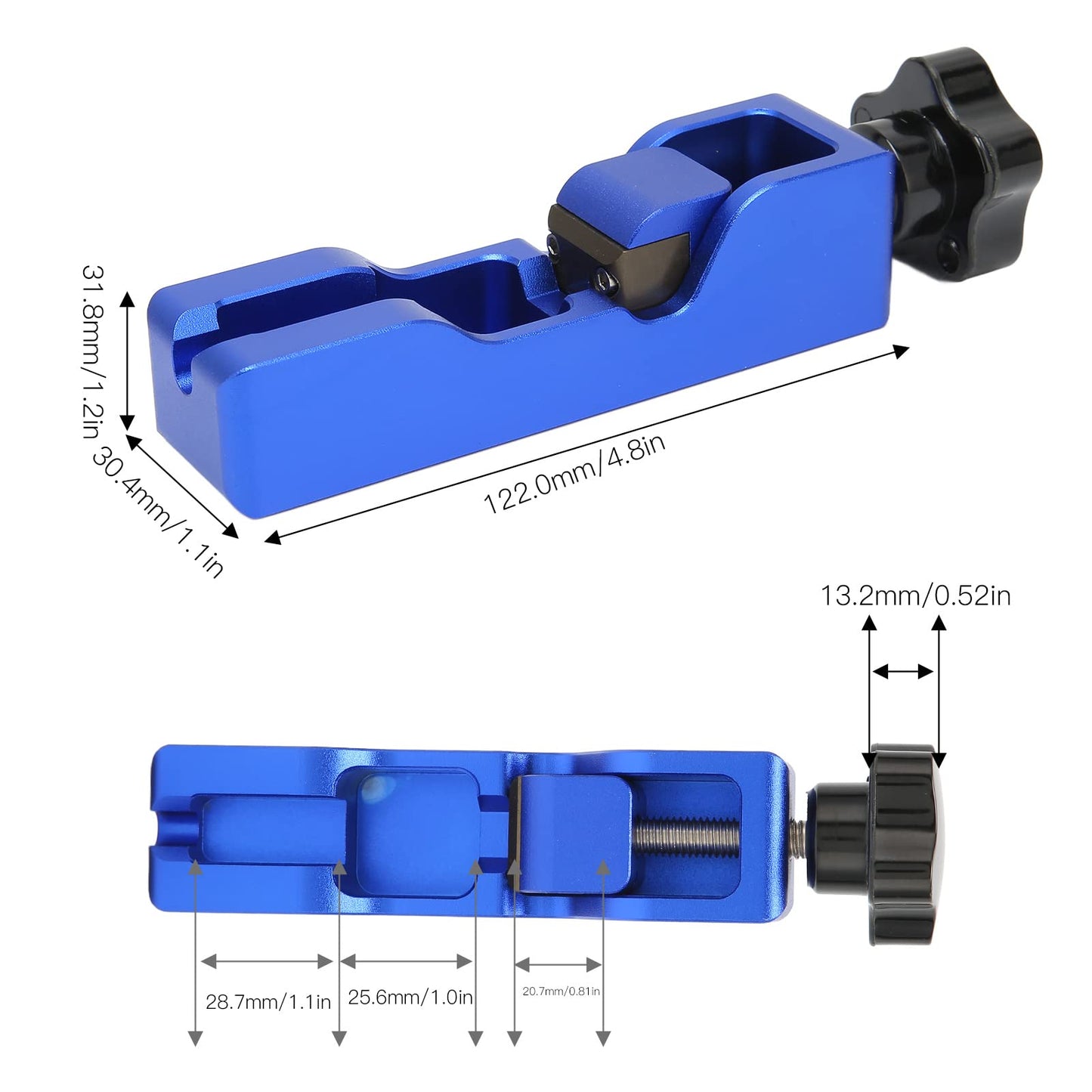 GYZOUKA Herramienta Universal para Separación de Bujías, 10mm, 12mm, 14mm, 16mm, Ajuste de Separación de Bujías con Galga de Espesores para 5671A (Azul)