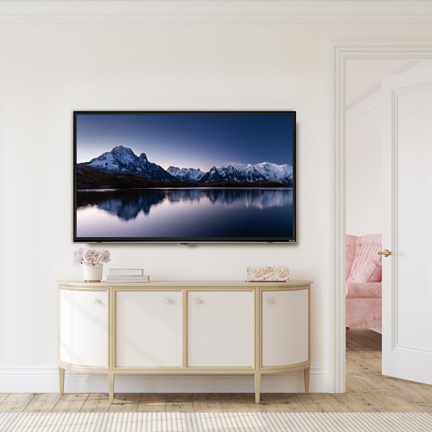 ATYME 40 pulgadas clase 60Hz 1080p FHD LED visualización plana 1 USB 3 HDMI 1 VGA ARC Dual Channel 8 W Altavoces Monitor Televisión 400AM7HD