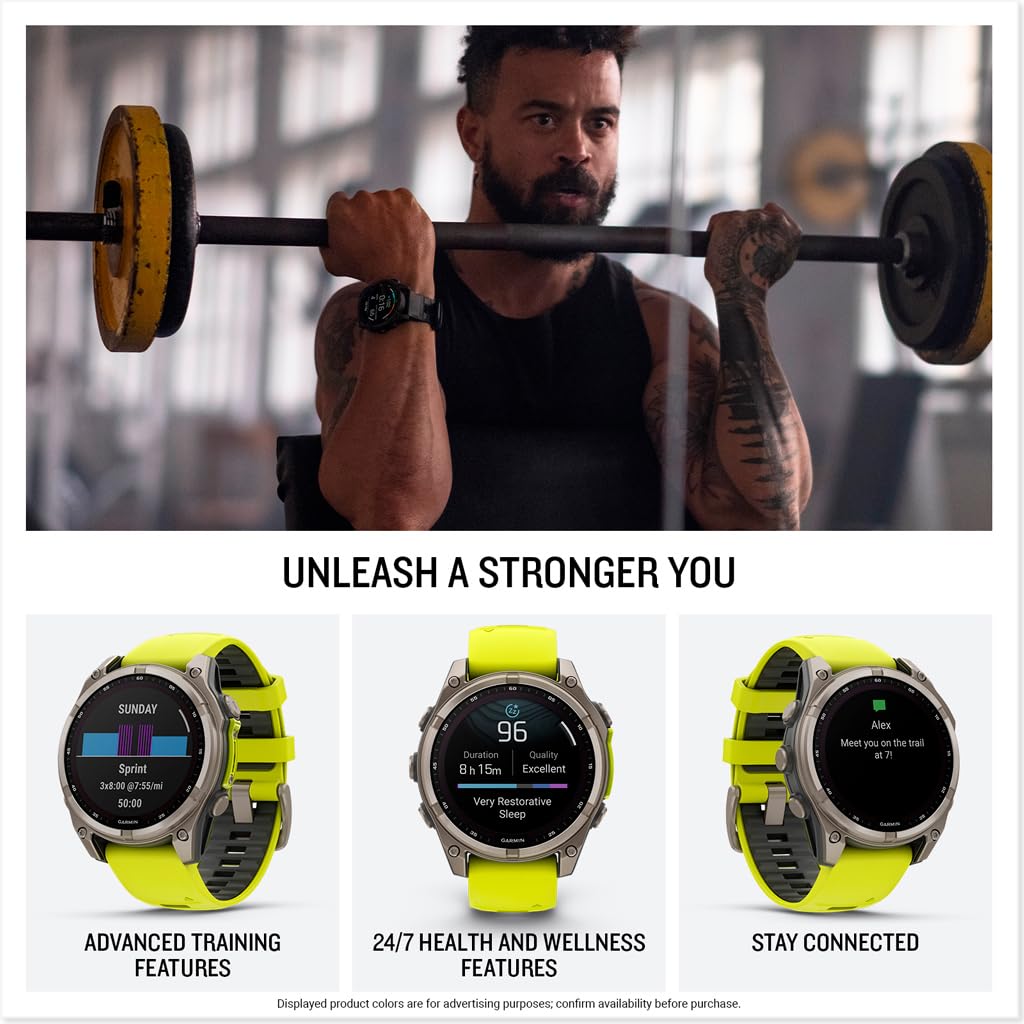 Reloj Garmin Fenix 8 Grafito Amper Yelow ZafiroSolar 47mm