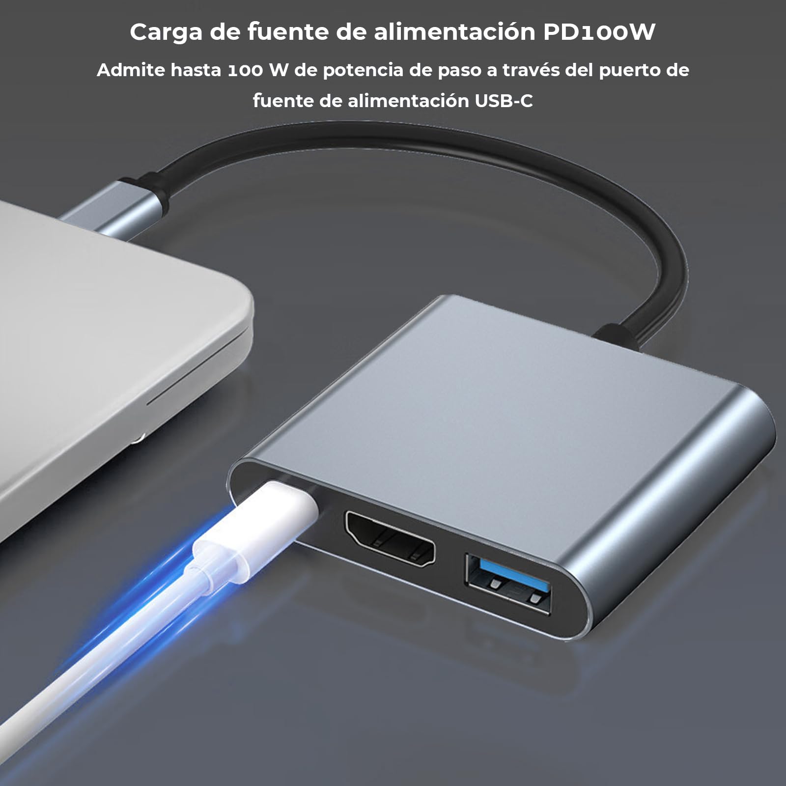 Adaptador USB C WULAR 4K Multipuerto HDMI para MacBook Pro/Air/iPad y más Dispositivos TipoC