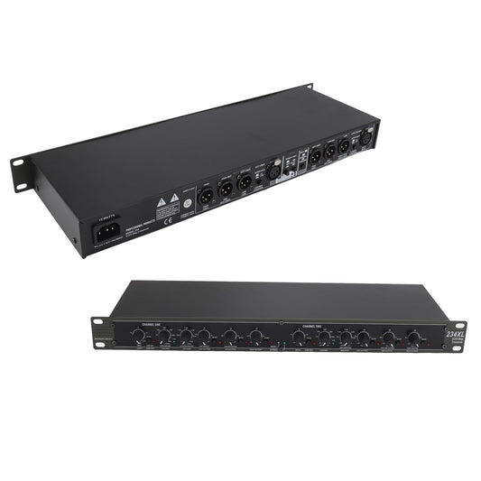 Crossover 234XL, Crossover Mono de 4 Vías para Presentaciones en el Escenario, Proporciona Crossover de Sonido Premium y Efecto Estéreo
