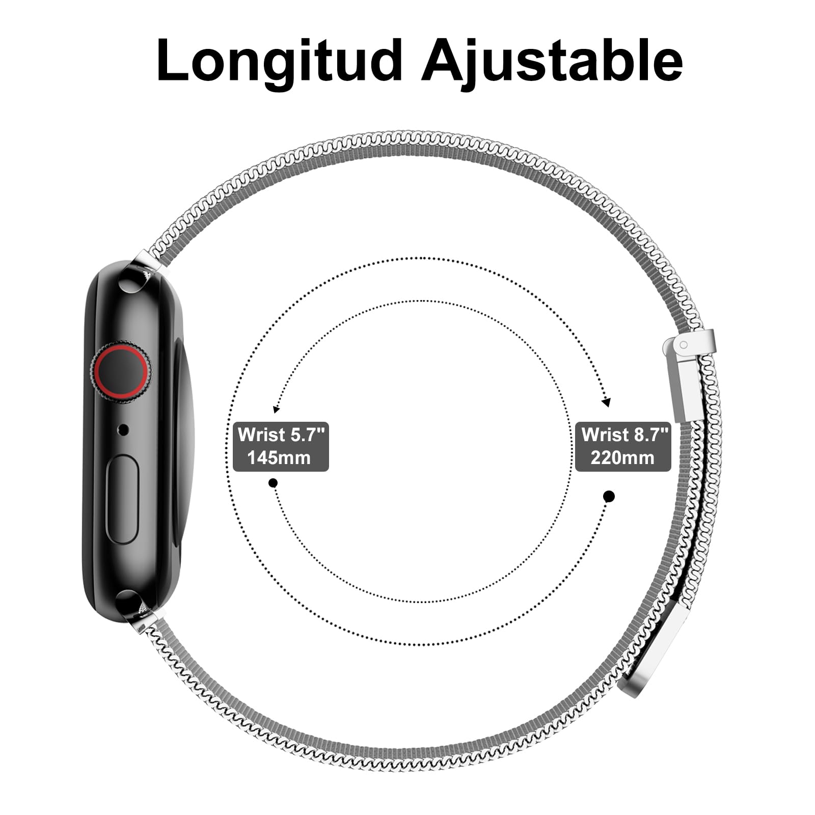 GEAK Correa Compatible con Apple Watch Correa 38mm 40mm 41mm 42mm 44mm 45mm 49mm, Clásica Correa de Metal de Acero Inoxidable Compatible con iWatch Series 9 8 7 6 5 4 3 2 1/SE Ultra 2