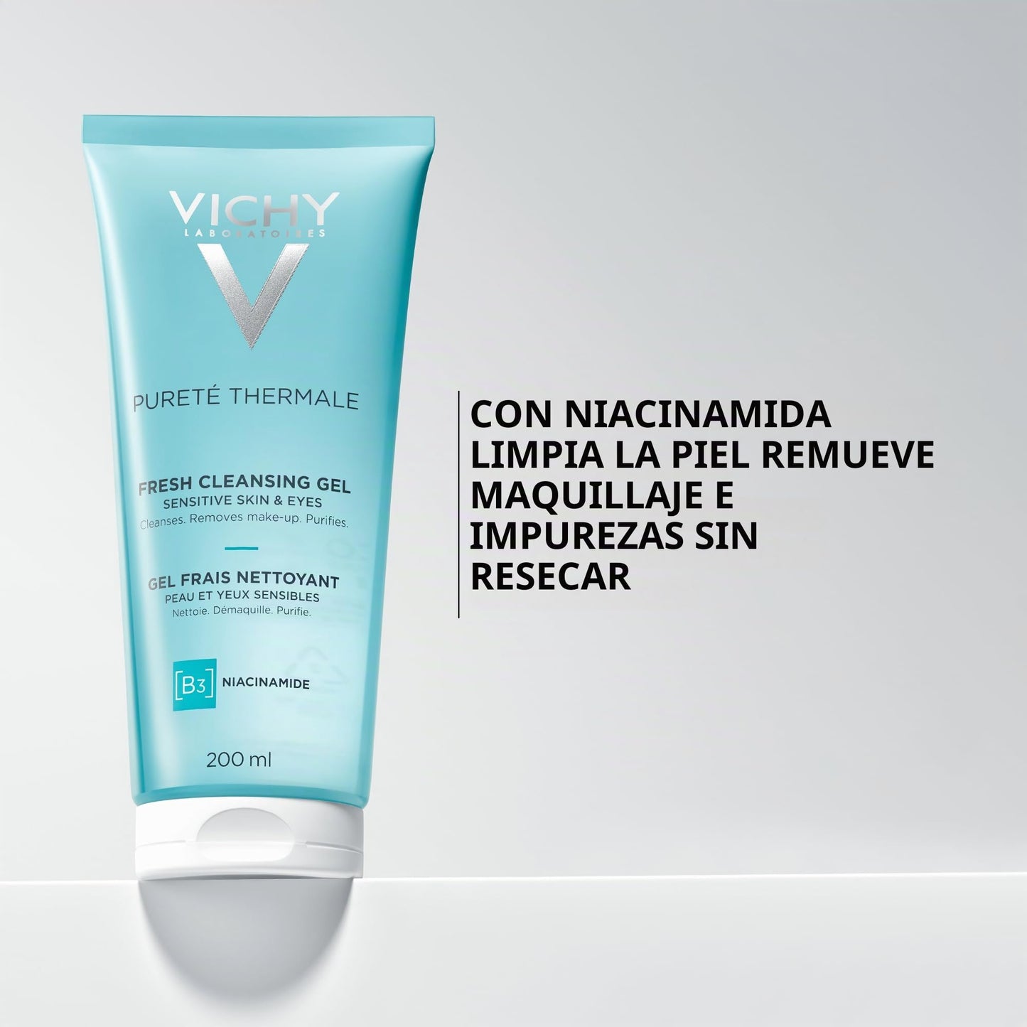 VICHY Pureté Thermale Gel Limpiador Fresco Para Pieles Sensibles