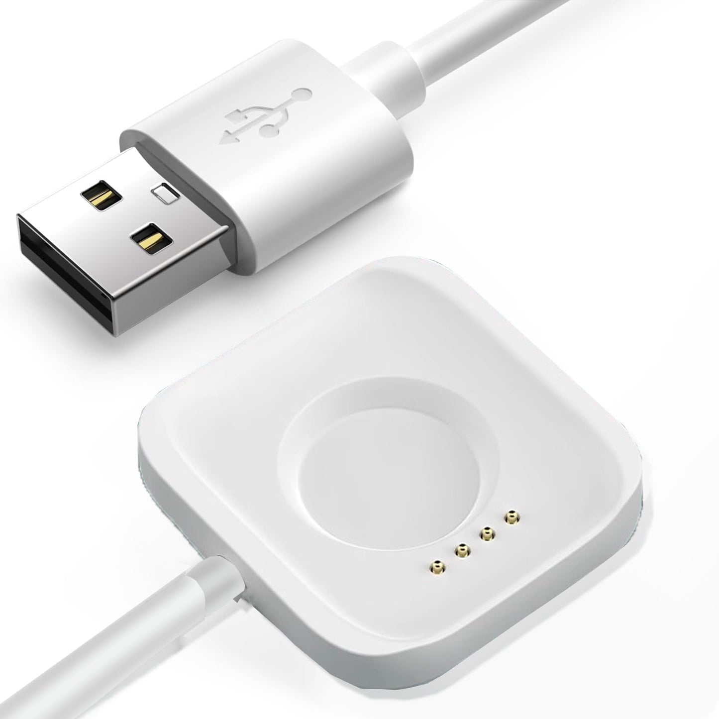 Compatible con OnePlus Watch 2 Charger, Lamshaw Cable de carga USB compatible con OnePlus Watch 2 Smartwatch (blanco)