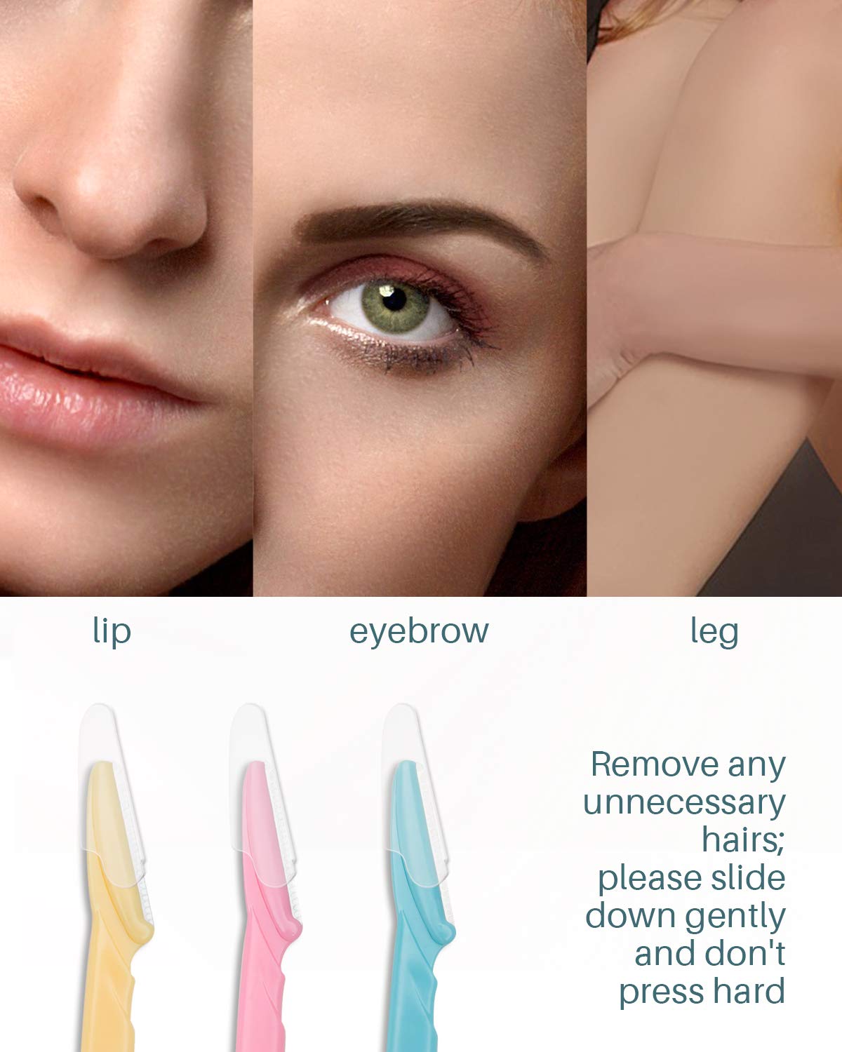 Maquinilla de afeitar de cejas para mujeres, 30 piezas de afeitar Dermaplane para la cara de las mujeres, multiuso para mujeres y hombres por MoHern