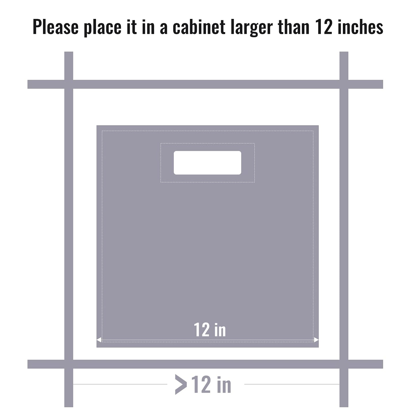 childishness ndup Felt Storage Cubes 12" x 12", 3 Packs, Collapsible Storage Bins with Dual Handles, Organizer Baskets for Home Bedroom, Nursery Closet Organizers (Light Grey)