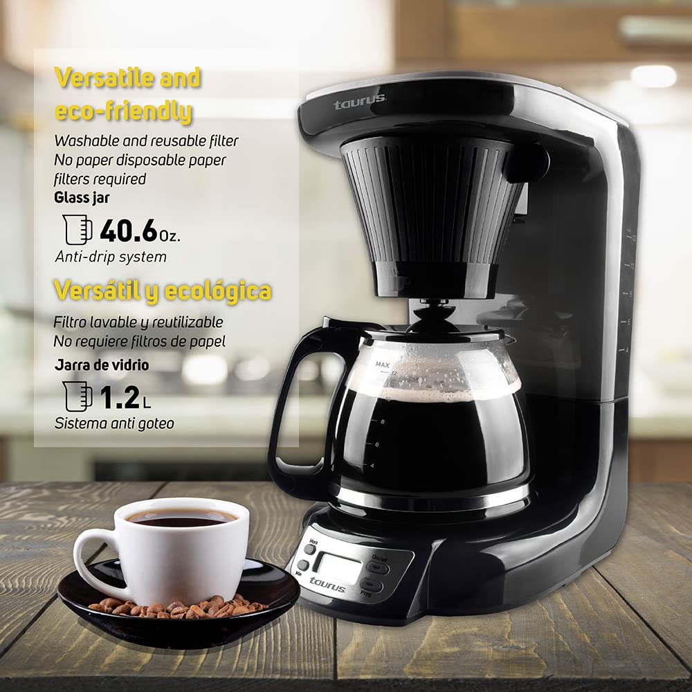 Taurus Cafetera Programable 24 horas Velvet Digital, Pequeño