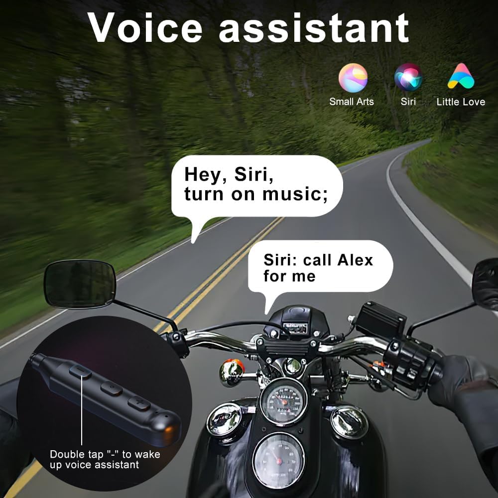 OBEST Auriculares Bluetooth para Motocicleta con Micrófono, Intercomunicador para Casco, Audífonos para Casco de Moto con Control de Ruido Estéreo HiFi, para Asistente de comunicación, Manos Libres
