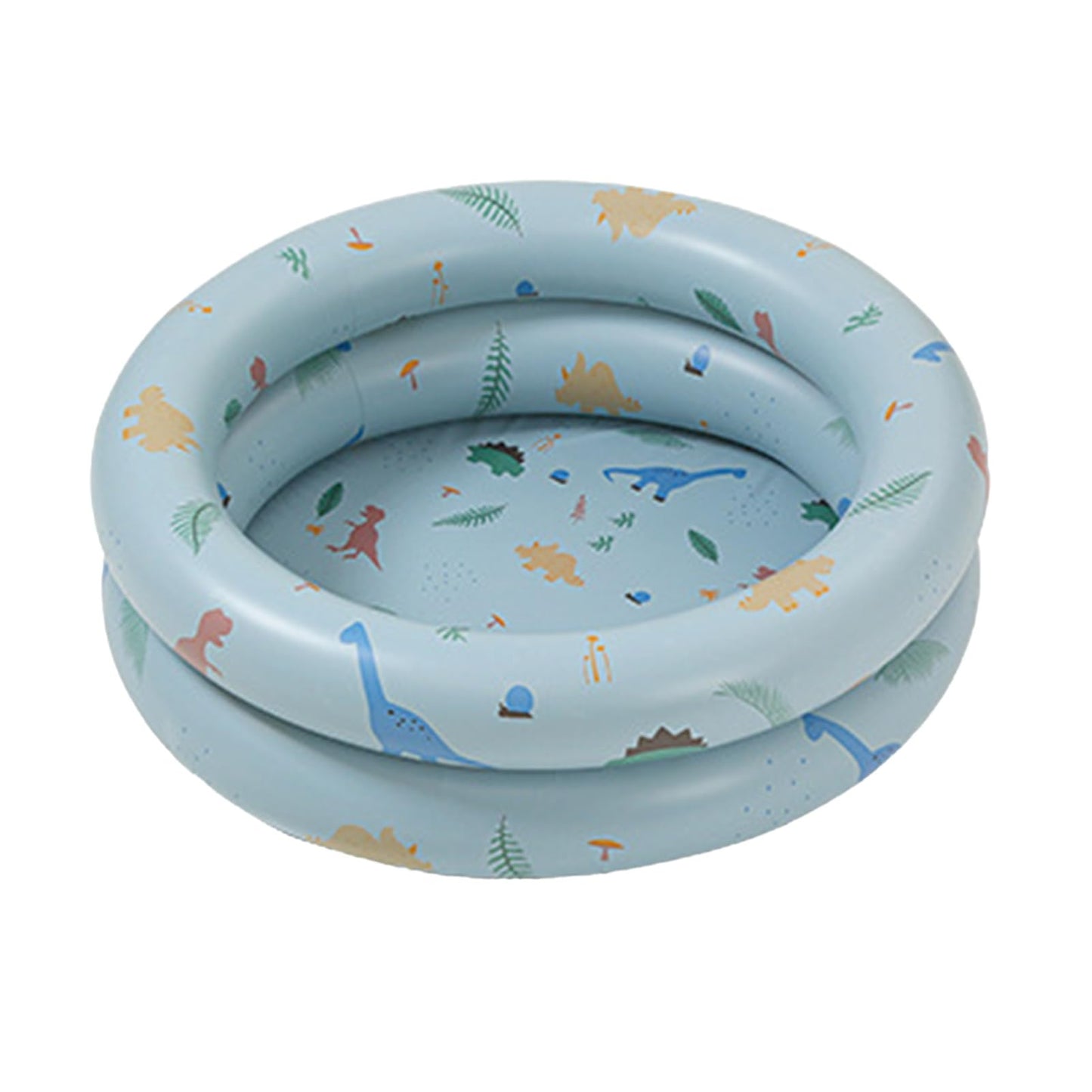 Piscina Inflable Espesada Estilo Retro Dinosaurio Azul para Bebés