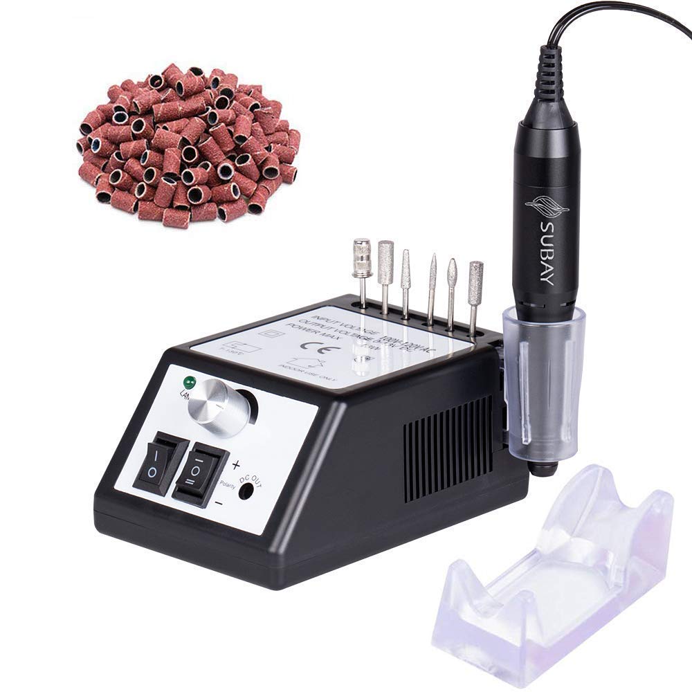 Juego de Taladro Eléctrico Profesional para Uñas Acrílicas y de Gel Negro