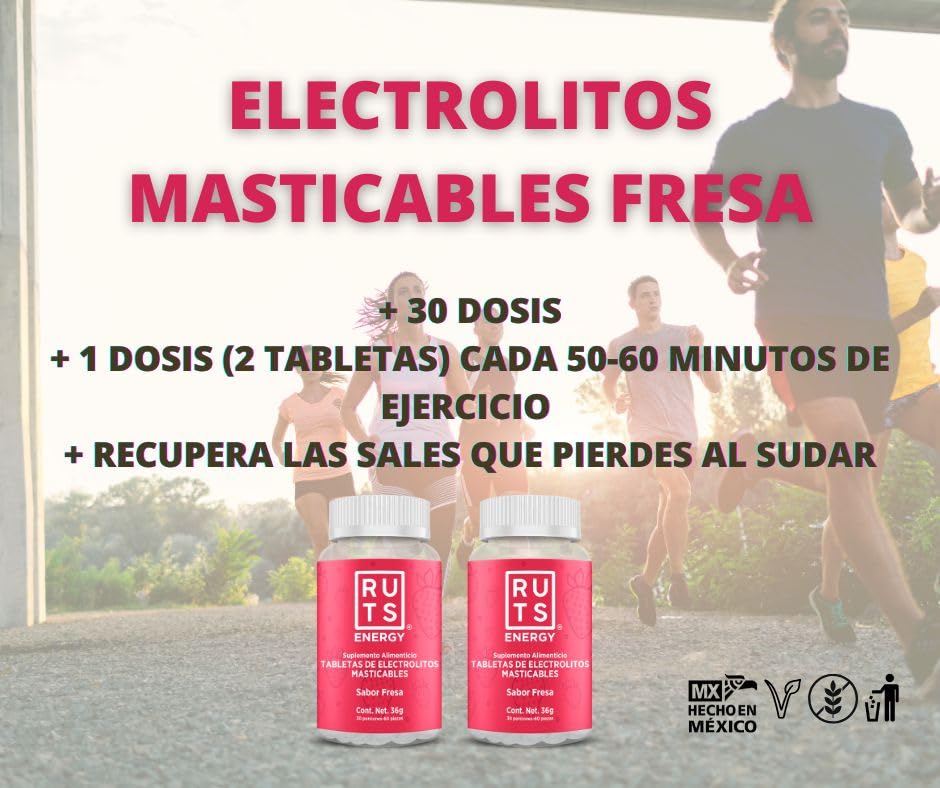 Electrolitos Masticables Ruts Energy Fresa 30 Dosis