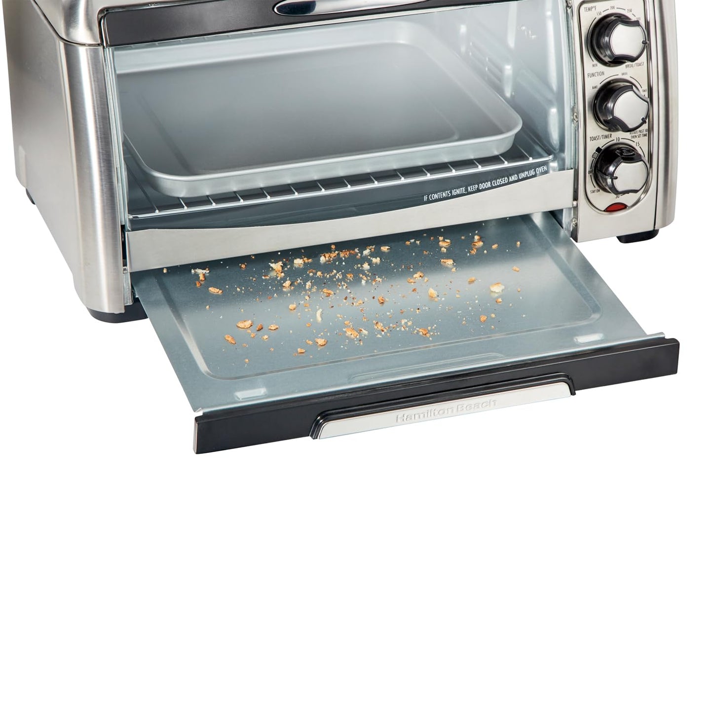 Hamilton Beach Horno Tostador con Freidora de Aire, 6 Rebanadas, Acero Inoxidable (31323)