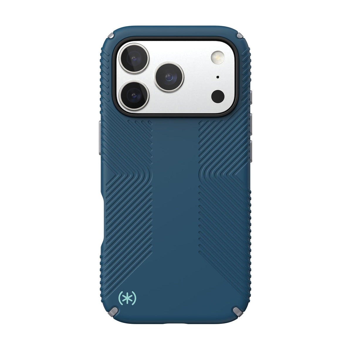 Funda para iPhone 17 Pro Speck mar profundo plata metálica azul hechizo compatible con MagSafe