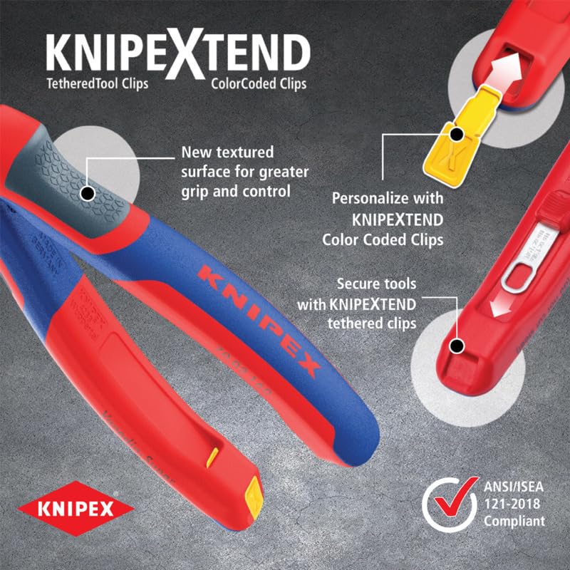 Knipex Alicates combinados de alto apalancamiento de 9 pulgadas, agarre cómodo