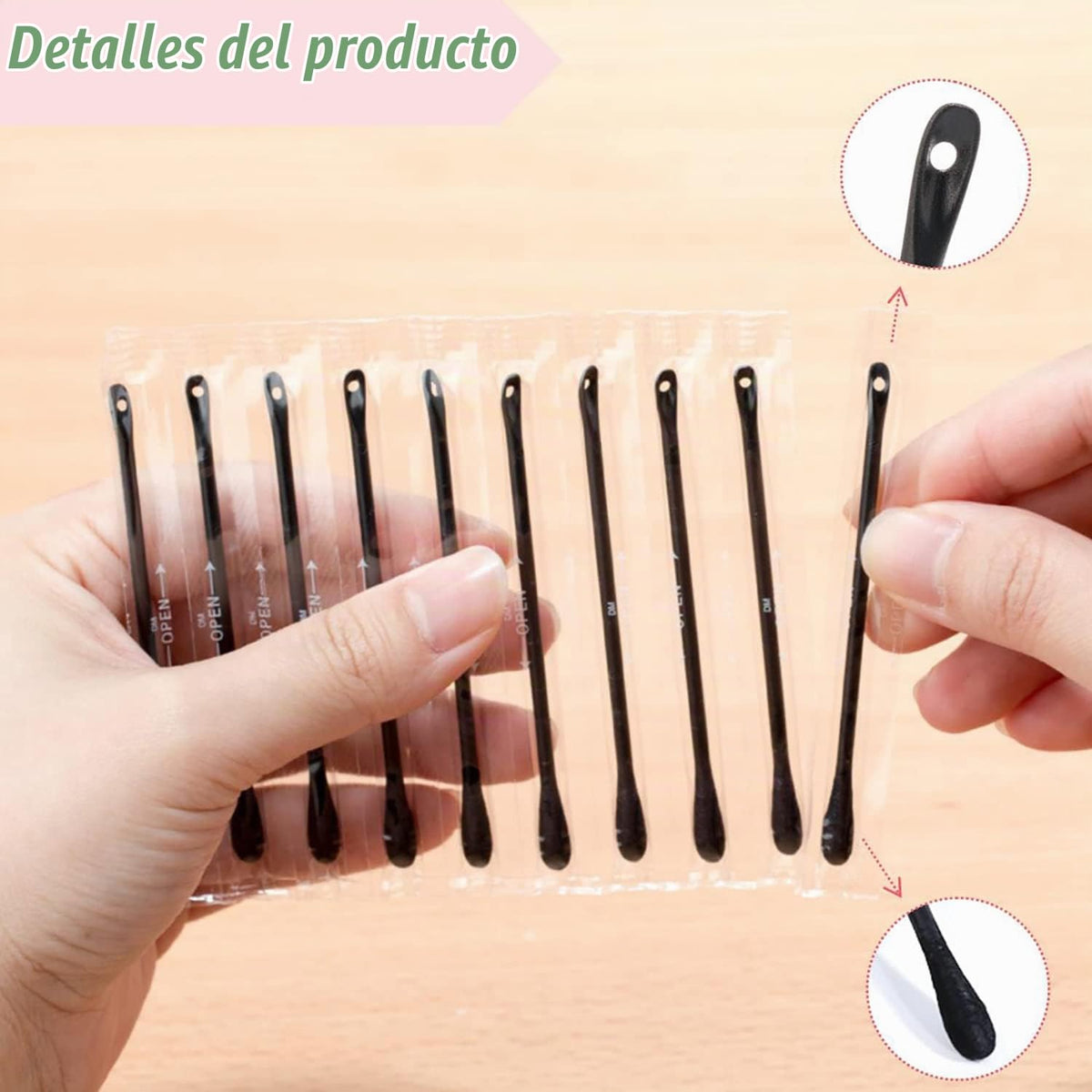 Doromy- 300 paquetes de extractores de comedones desechables de doble cabezal, removedor de puntos negros de plástico, removedor de espinillas negras