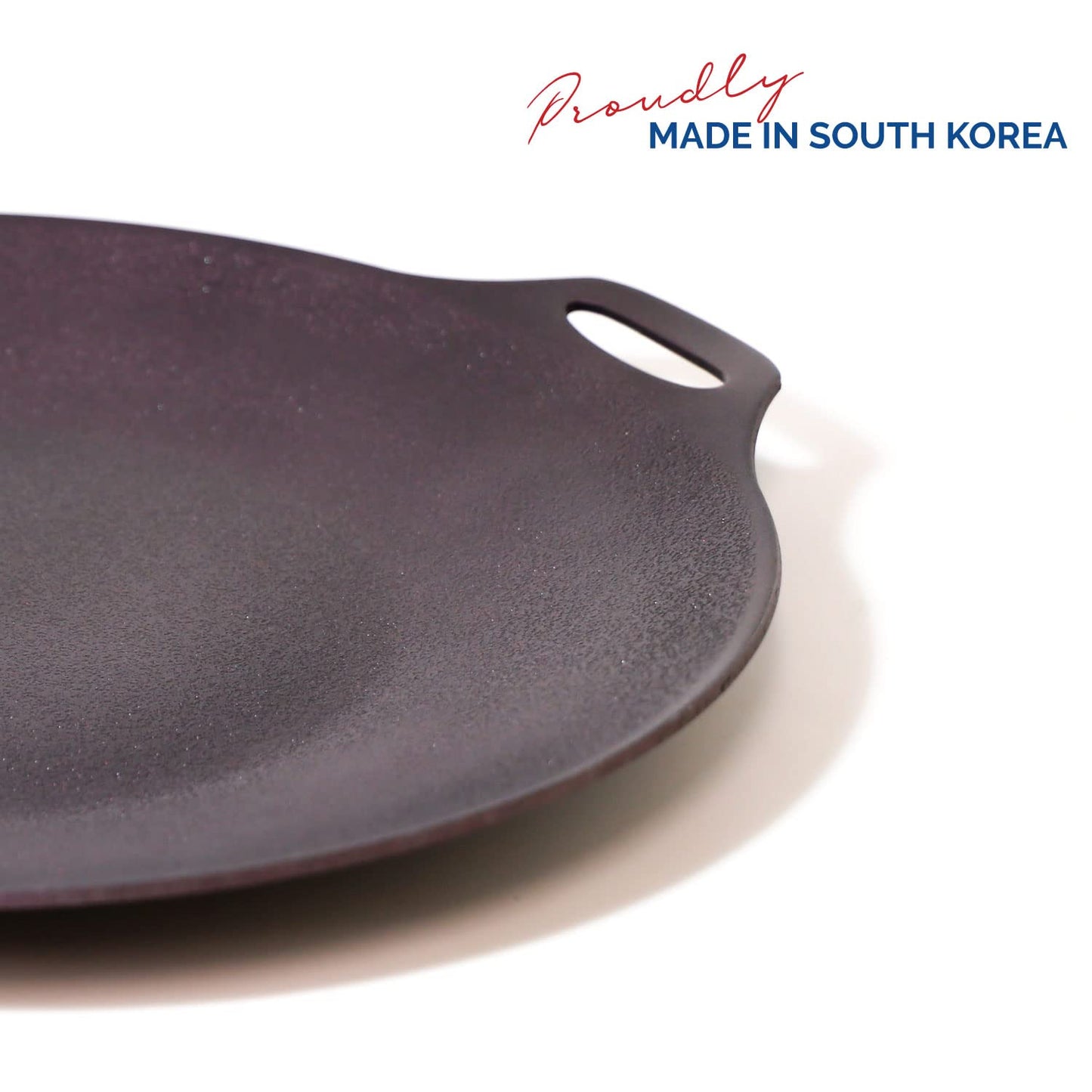 Sartén Redonda TEchef Negra Antiadhesiva de 14 Pulgadas para Barbacoa Coreana y Teppanyaki