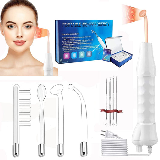 Máquina Facial De Alta Frecuencia,Equipo De Alta Frecuencia Para La Piel,máquina Portátil De Mano De Alta Frecuencia Para La Piel Facial Con 4 Tubos Diferentes