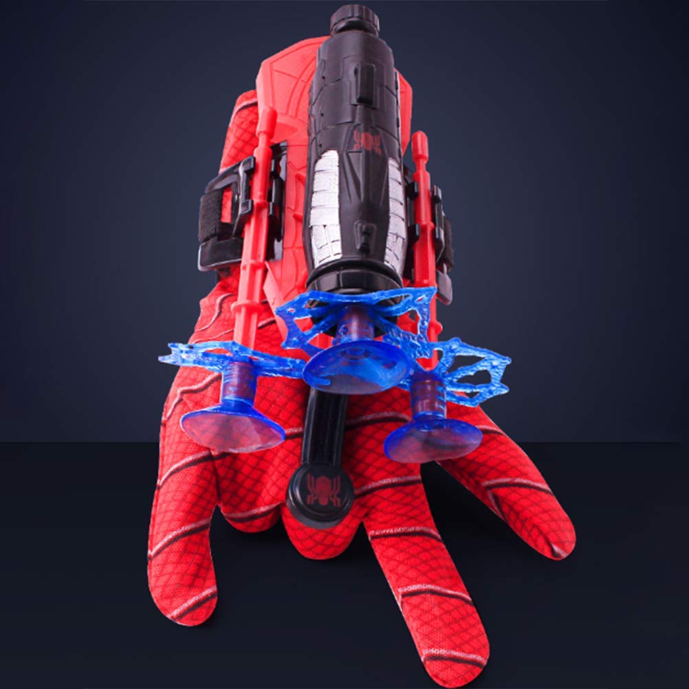 keivon - Guantes de araña para hombre, disparador de telaraña, para niños, juguete de juguete de juguete de plástico para cosplay, héroe, lanzador de películas, divertido para decorar niños