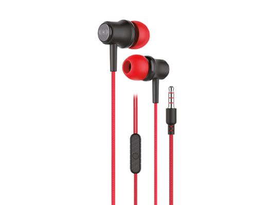 CONTROL EXPERT Audífonos Alámbricos Manos Libres 3.5mm Micrófono (Rojo)
