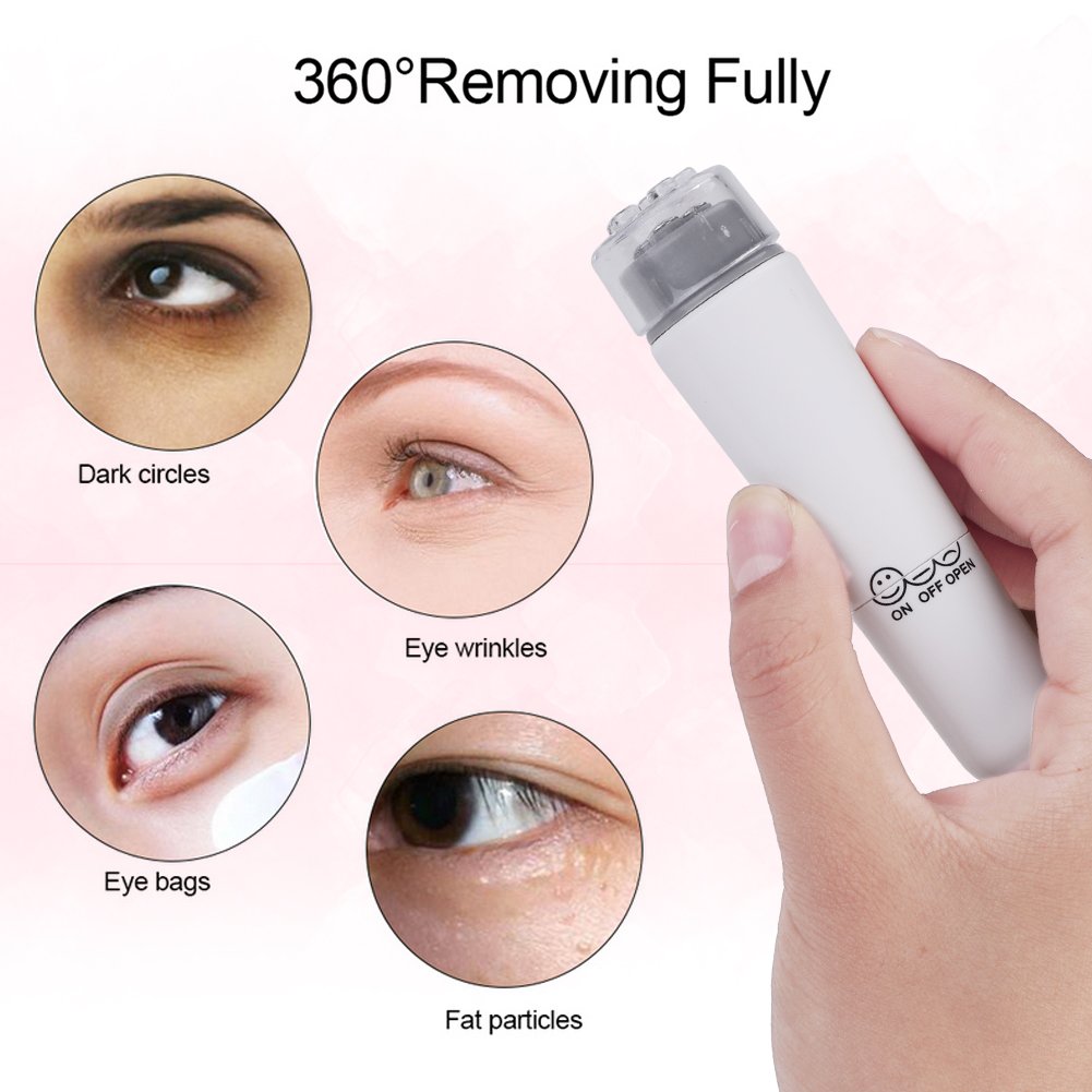 Salmue Masajeador de Ojos, Mini Antiarrugas eléctrico, antienvejecimiento Ojo, masajeador de Belleza para la Piel Dispositivo de Masaje reafirmante para aliviar los Aros Oscuros