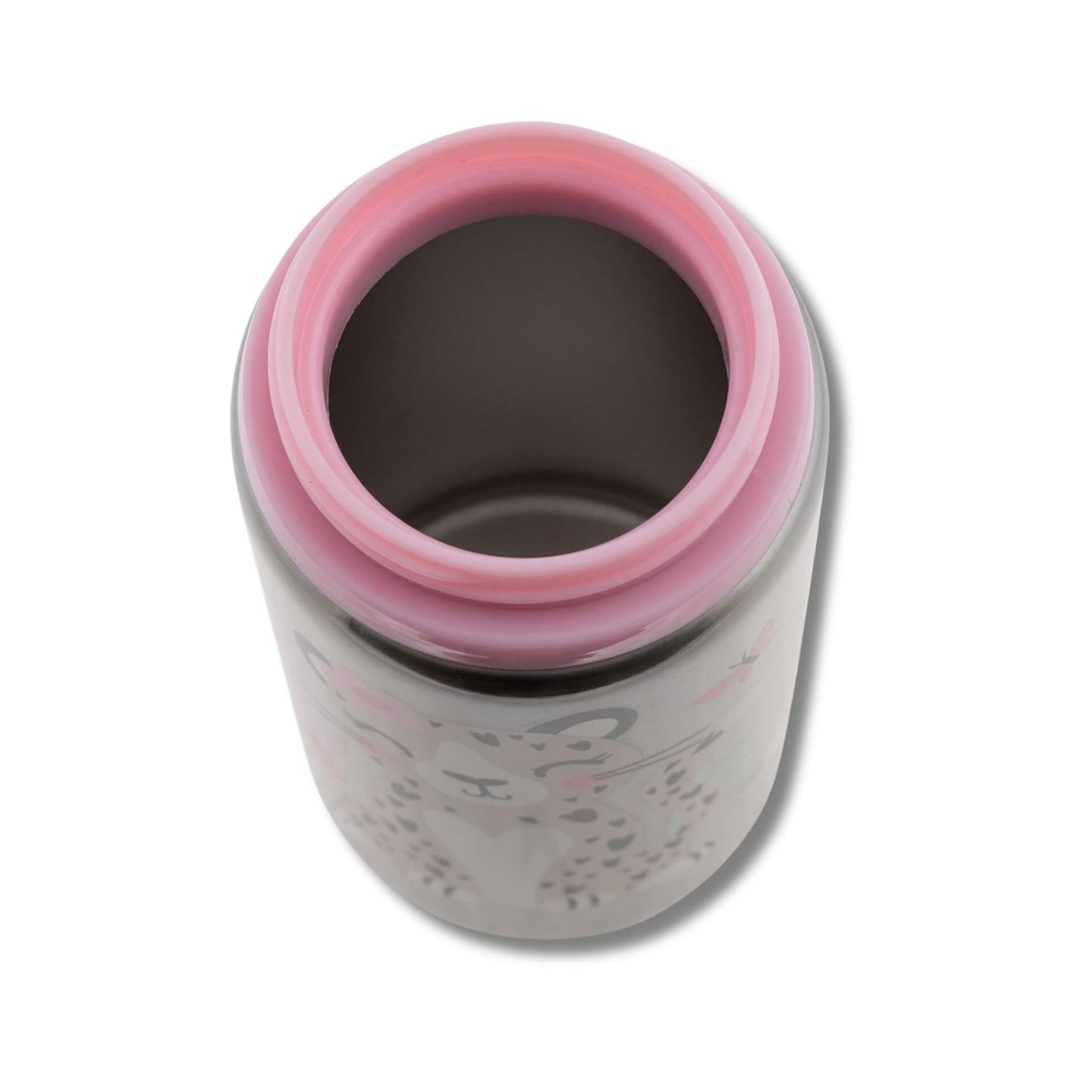 Stephen Joseph Botellas de acero inoxidable de doble pared, botella de agua aislada para niños pequeños, botella aislada al aspiradora con popote, botella de agua sin BPA, 12 onzas, LEOPARD