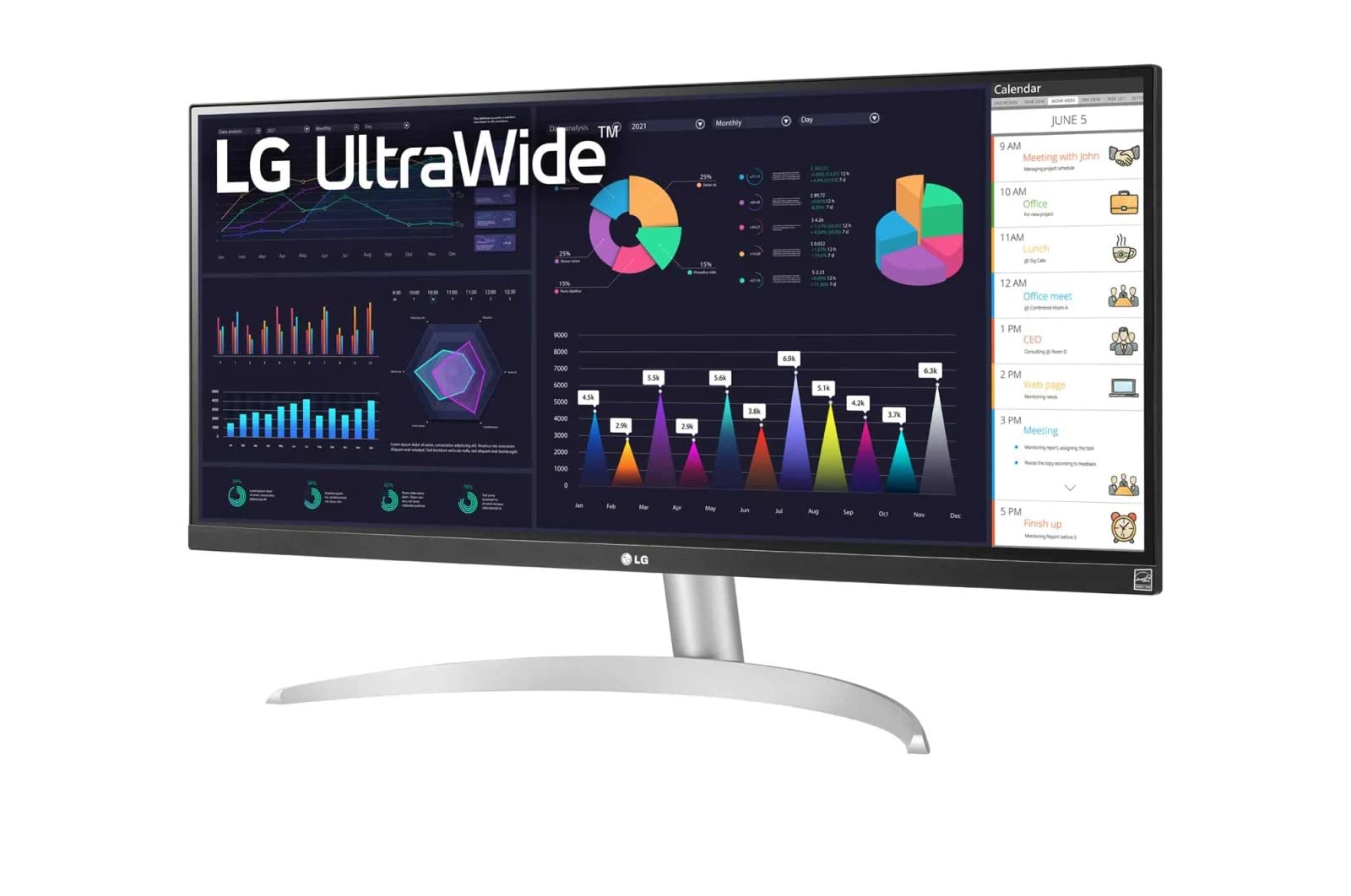 LG - Monitor IPS 29WQ600-W de 29 pulgadas y 21:9 UltraWide Full HD de 100 Hz, diseño prácticamente sin bordes en 3 lados
