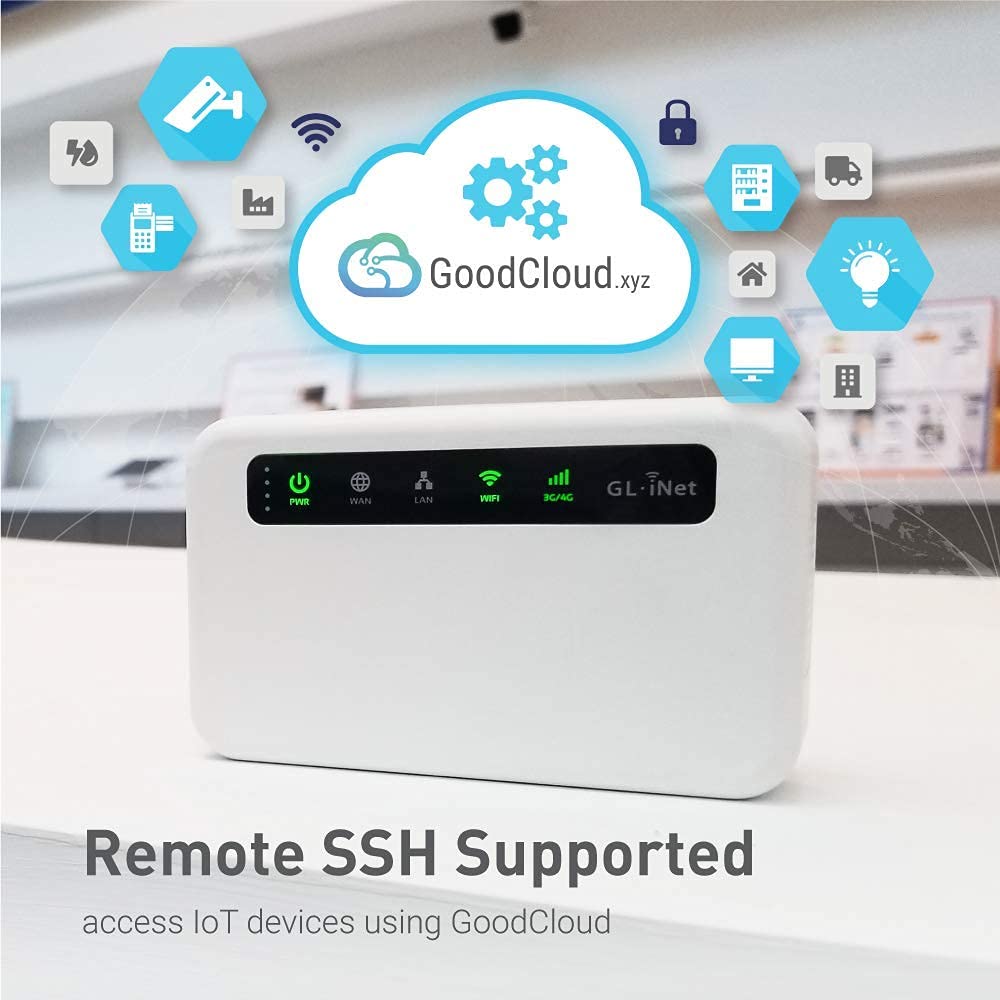 GL.iNet GL-XE300 (Puli) 4G LTE Industrial IoT Gateway, T-Mobile, Router/Punto de acceso/Extender/WDS, OpenWrt, batería de 5000 mAh, OpenVPN, SSH remoto, WPA3, IPv6 (EC25-AF), solo para América del