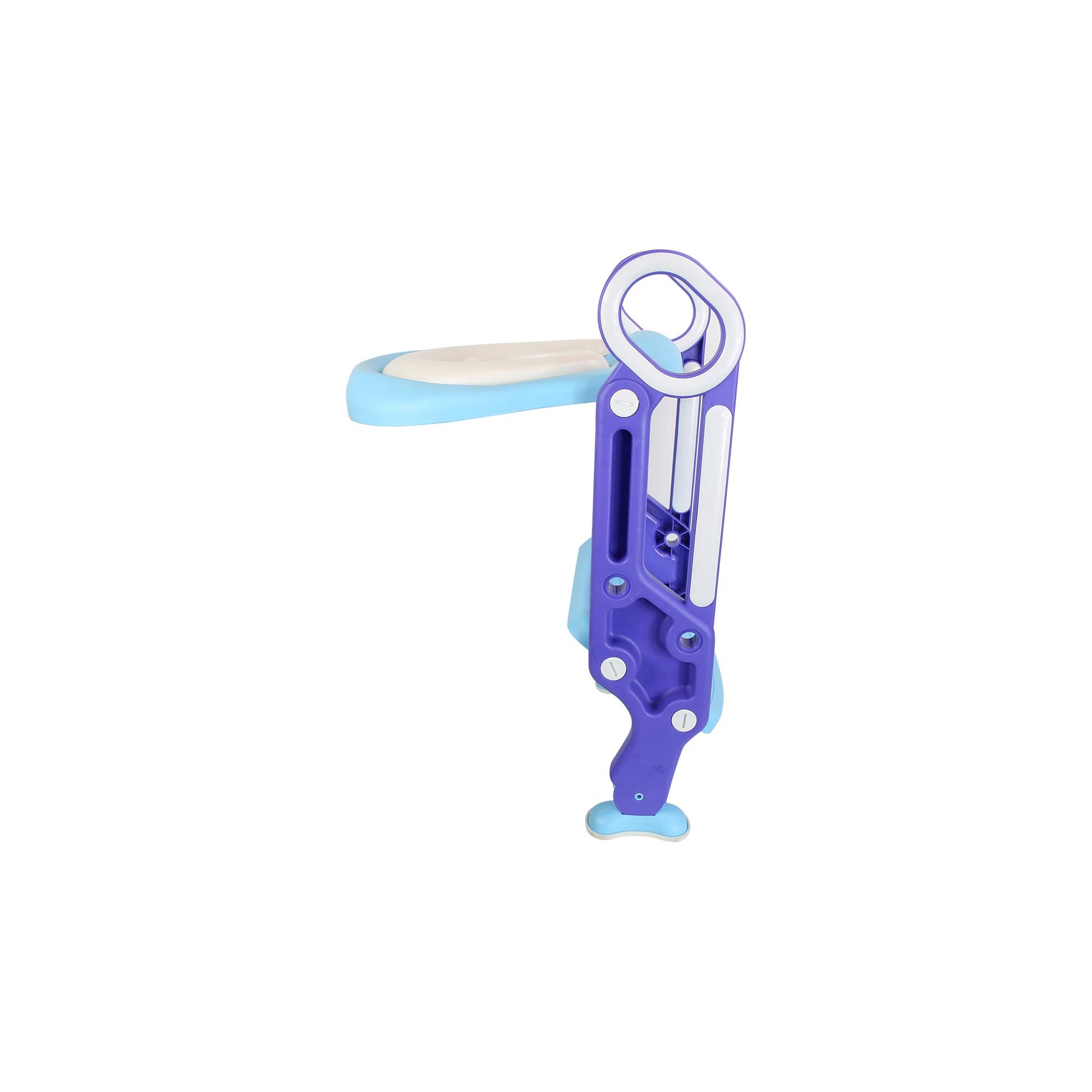 PAPU BABY Asiento Entrenador para Inodoro Acolchonado con Escalera (Morado/Azul)