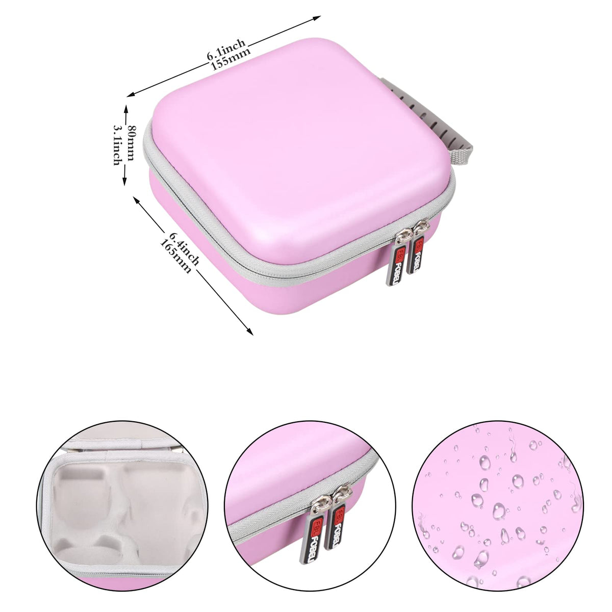 FBLFOBELI - Funda rígida de almacenamiento de EVA compatible con Braun Silk-épil 9 9-890 para depilación facial, bolsa de viaje a prueba de golpes (solo funda)