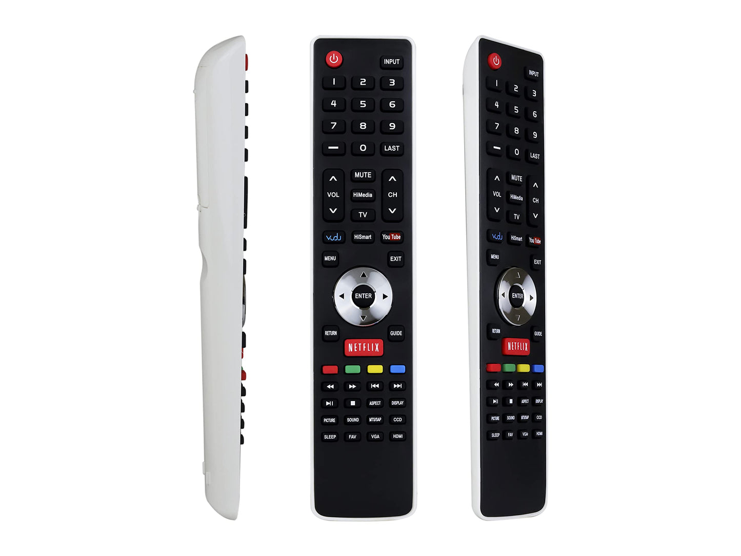LIDERT Control Remoto para Pantalla Hisense Smart TV EN-33926A EN-33925A 32K366W 40K366WB botón de Netflix y Youtube