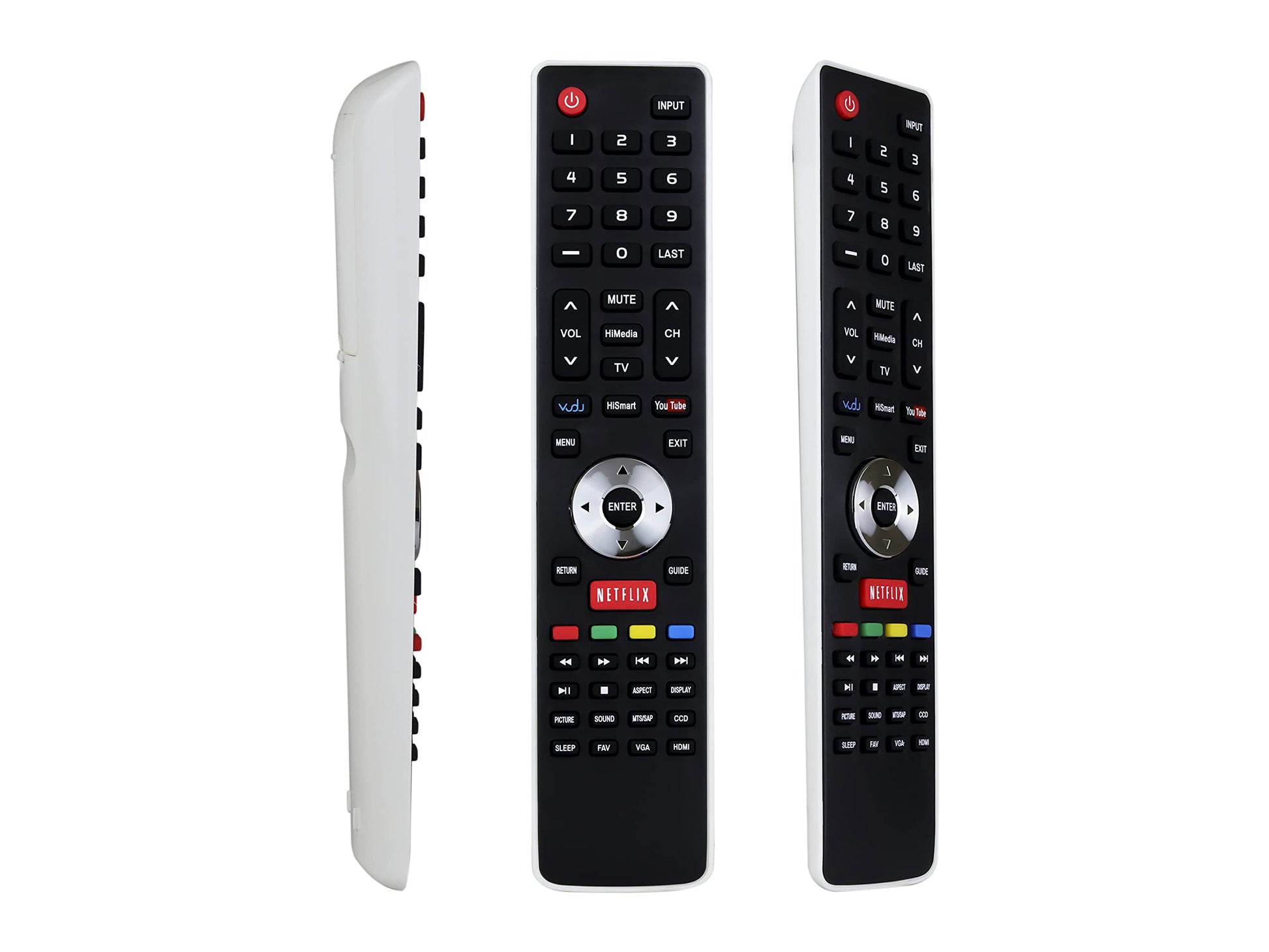 LIDERT Control Remoto para Pantalla Hisense Smart TV EN-33926A EN-33925A 32K366W 40K366WB botón de Netflix y Youtube
