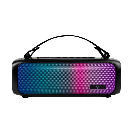 Bocina Bluetooth Vorago BSP-260 Negra con Luces RGB y Asa Portátil