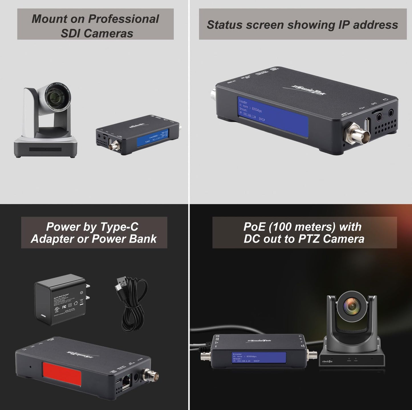 Decodificador de transmisión de Video NDI Nativo 3G SDI, ZowieBox, convertidor UVC a SDI, grabadora de Video SDI y Extensor con loopout, SRT/RTMP(S)/RTSP a NDI HX3, transmisión en Vivo no Empotrado