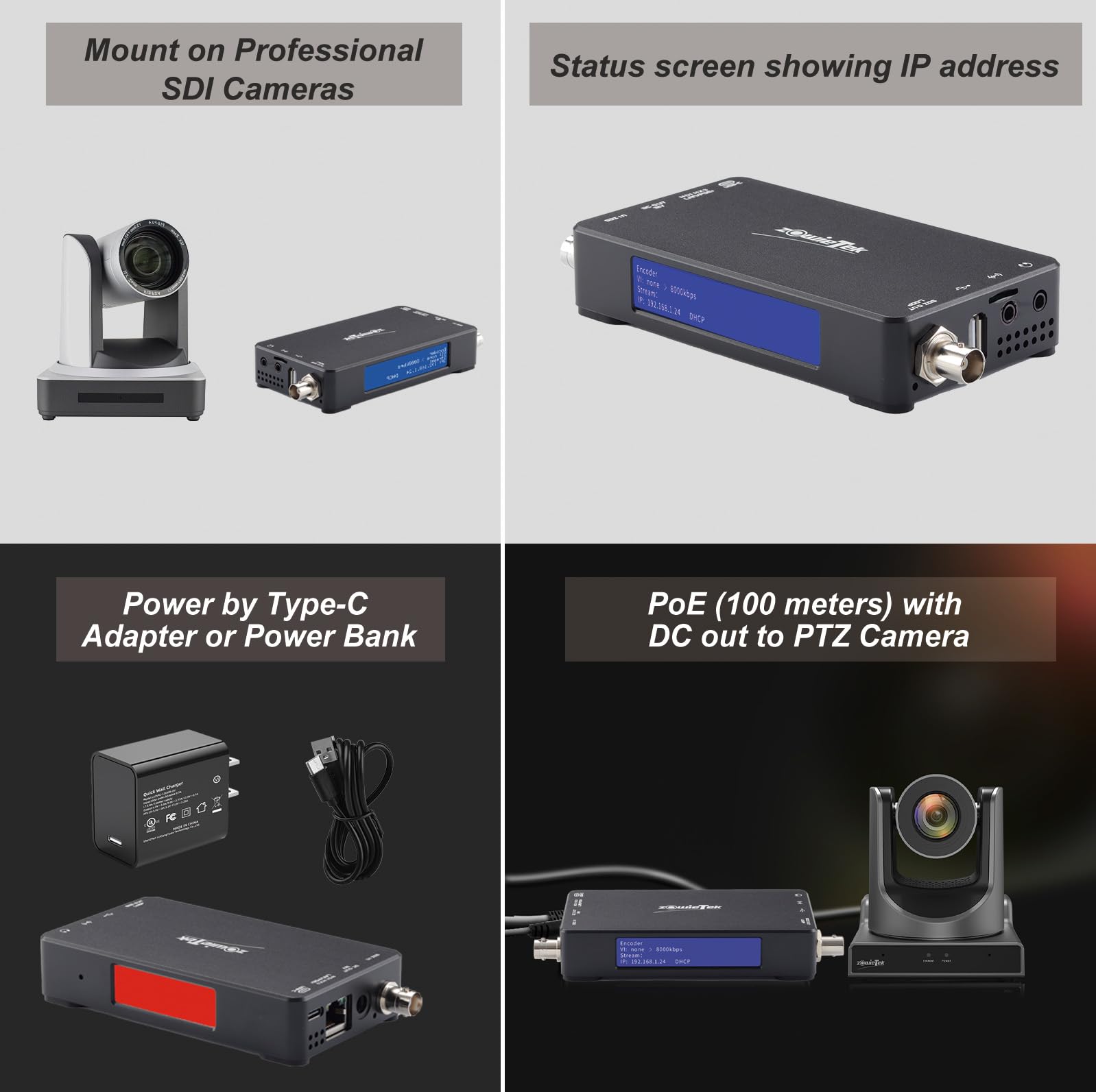 Decodificador de transmisión de Video NDI Nativo 3G SDI, ZowieBox, convertidor UVC a SDI, grabadora de Video SDI y Extensor con loopout, SRT/RTMP(S)/RTSP a NDI HX3, transmisión en Vivo no Empotrado