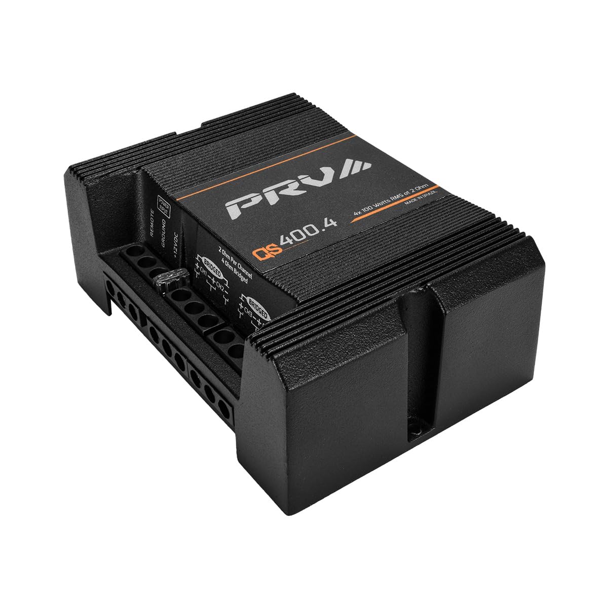 Amplificador de Audio Compacto PRV Audio QS400.4 Negro 4 Canales para Coche