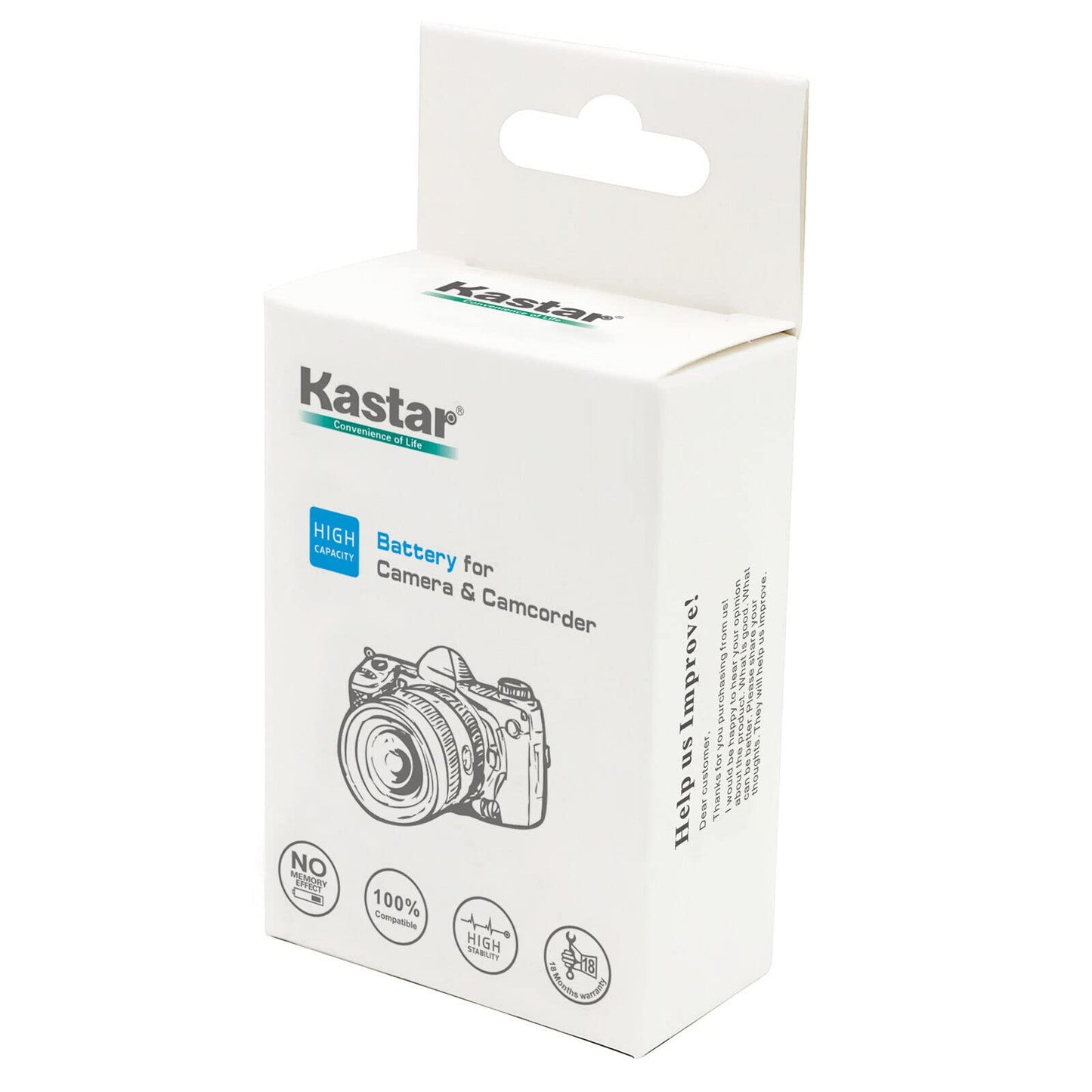 Kastar - Paquete de 1 batería y cargador de pared de CA para Panasonic Lumix DMC-TS25, Lumix DMC-TS30, Lumix DMC-FH2, Lumix DMC-FH4, Lumix DMC-FH5, Lumix DMC-FH6, Lumix DMC-FH7, Lumix DMC-FH8