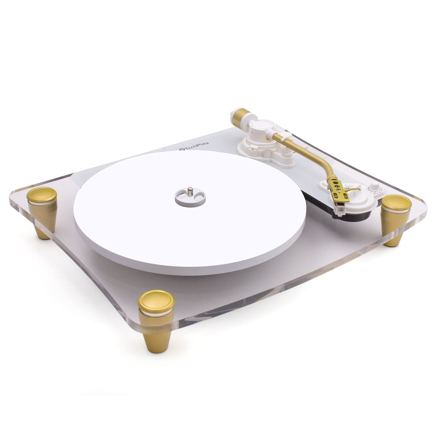 TechPlay Ghost, placa giratoria accionada por correa de 2 velocidades con transmisión Bluetooth. Se conecta a tus altavoces Bluetooth de forma inalámbrica.