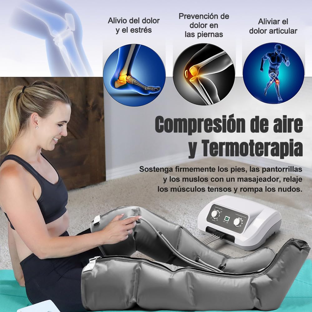 Gopnaty Masajeador de Piernas, Ayuda a Relajar Las Piernas, Botas de Compresion Fisioterapia, Aire Compresión Pierna Masajeador, Masaje de Muslo de Pies de Pantorrilla