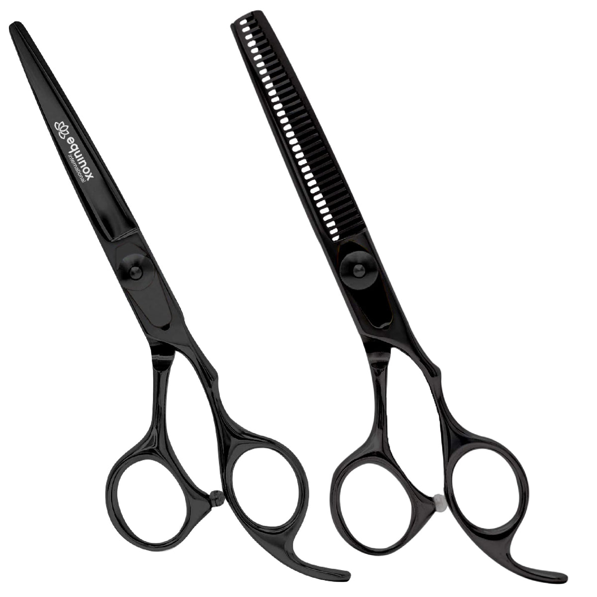 Equinox Professional Razor Edge Series Tijeras de corte de cabello - Tijeras de barbería para cortar y adelgazar cabello & Tijeras de texturizado - 16,5 cm - Para hombres/mujeres/niños/salón y hogar