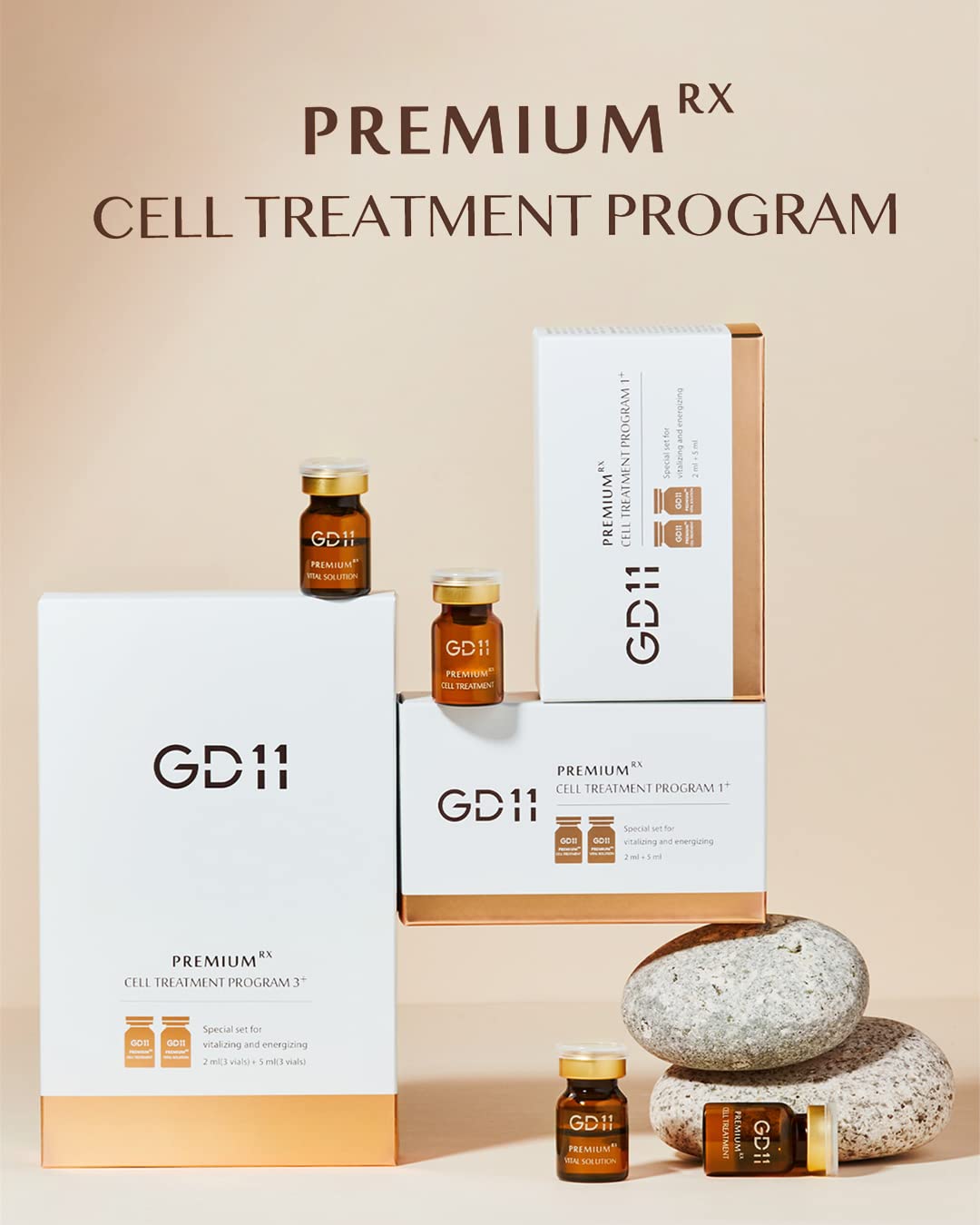 GD11- Tratamiento de exosomas celulares Premium Rx | Set de cuidado de la piel estético para el hogar Premium para suero regenerador de la piel