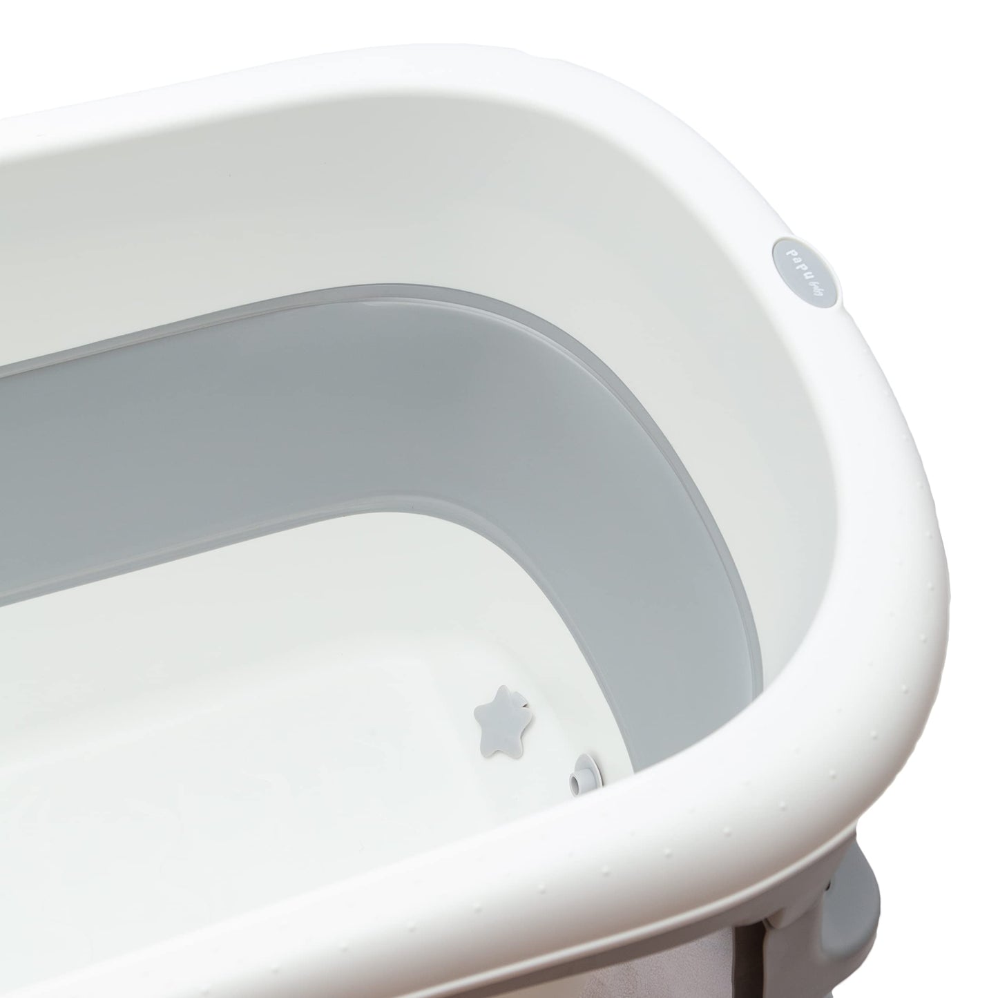 Bañera Plegable PAPU BABY Gris Grande para Niños y Adultos