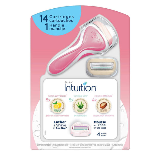 Maquinillas de Afeitar Generic Variado con 14 Cartuchos Repuesto y Mango para Mujer
