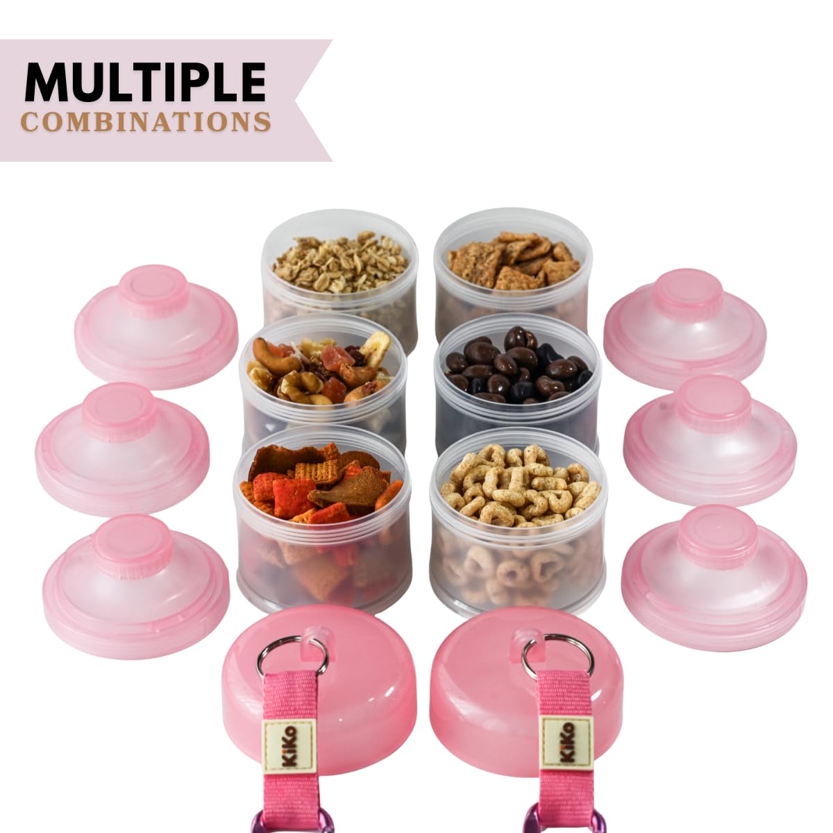 Contenedor de fórmula para llevar – Baby Essentials, dispensador de fórmula apilable para alimentación nocturna, aperitivos y más, contenedor de viaje de proteína en polvo, paquete de 2, por KiKo